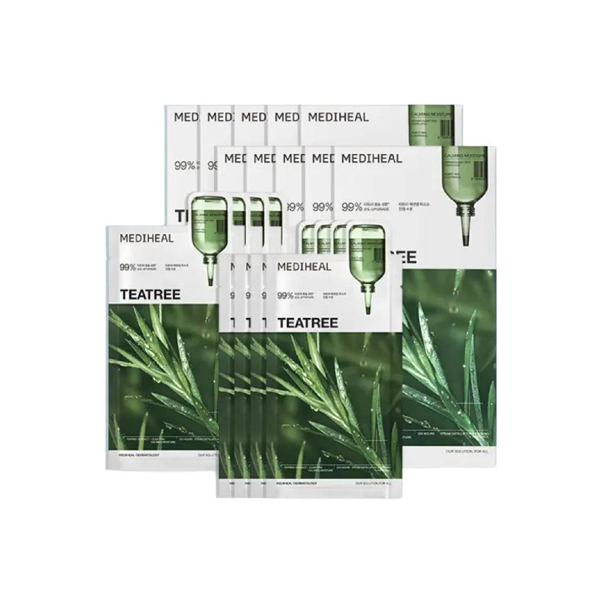 MEIDIHUIER Маска для лица с чайным деревом для успокоения и стабилизации, увлажняющая и освежающая MEDIHEAL, 40 pcs
MEIDIHUIER Маска для лица с чайным деревом для успокоения и стабилизации, увлажняющая и освежающая MEDIHEAL, 40 pcs