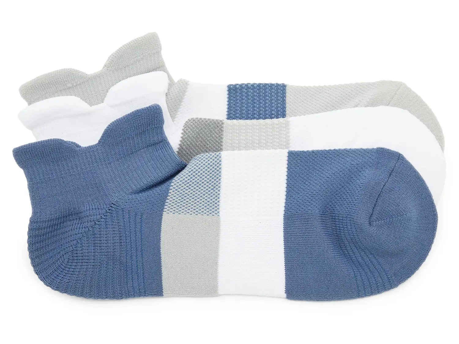 Носки мужские No. 6 Double Tab No Show - 3 шт. в упаковке, белые/серые/синие
Носки мужские No. 6 Double Tab No Show - 3 шт. в упаковке, белые/серые/синие