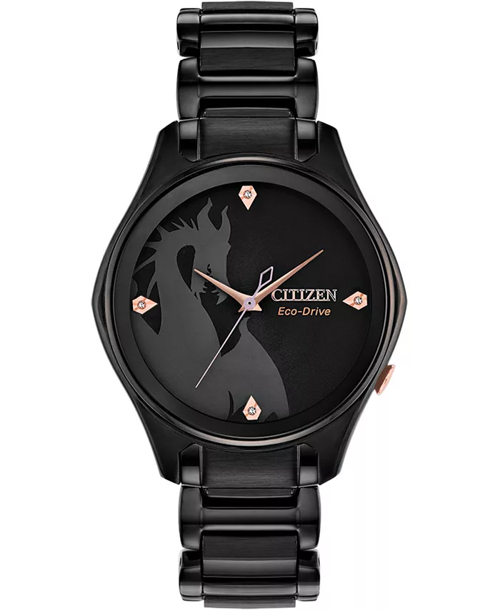 Черные наручные часы Maleficent Diamond-Accent из нержавеющей стали, 34 мм, с бриллиантовыми вставками Citizen
Черные наручные часы Maleficent Diamond-Accent из нержавеющей стали, 34 мм, с бриллиантовыми вставками Citizen