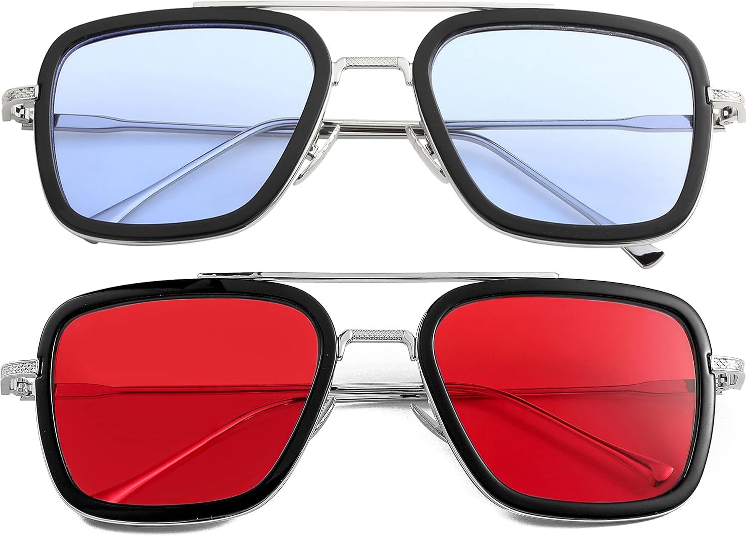 Поляризованные солнцезащитные очки Тони Старка от Kursan для мужчин и женщин, винтажная квадратная металлическая оправа, очки Железного человека и Человека-паука, 2 Pack(spider Man Same Color+silver/Black/Clear Red)
Поляризованные солнцезащитные очки Тони Старка от Kursan для мужчин и женщин, винтажная квадратная металлическая оправа, очки Железного человека и Человека-паука, 2 Pack(spider Man Same Color+silver/Black/Clear Red)