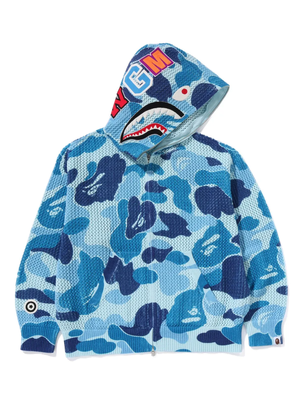 Толстовка с камуфляжным рисунком A BATHING APE, синий 
Толстовка с камуфляжным рисунком A BATHING APE, синий