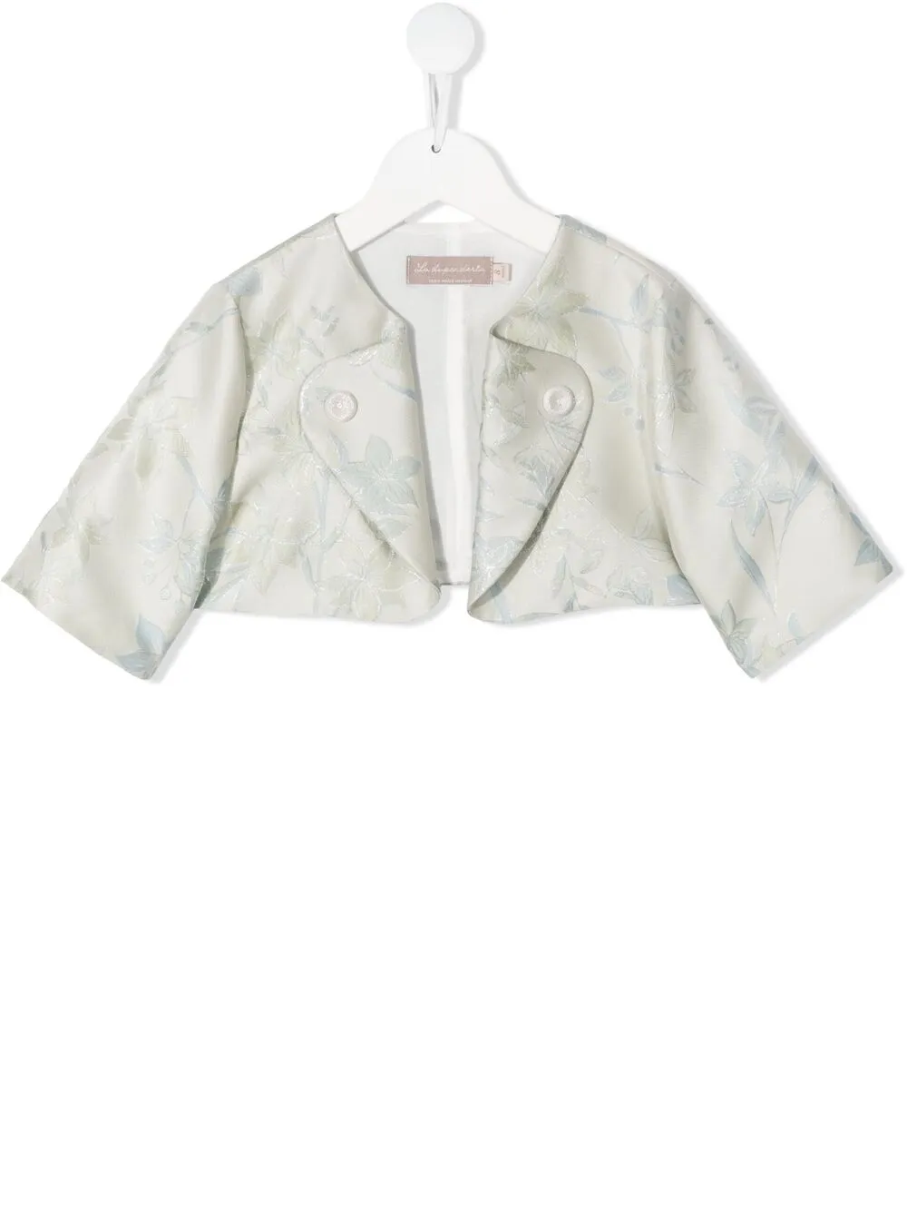 Укороченный жаккардовый жакет Magda La Stupenderia, нейтральный 
Укороченный жаккардовый жакет Magda La Stupenderia, нейтральный