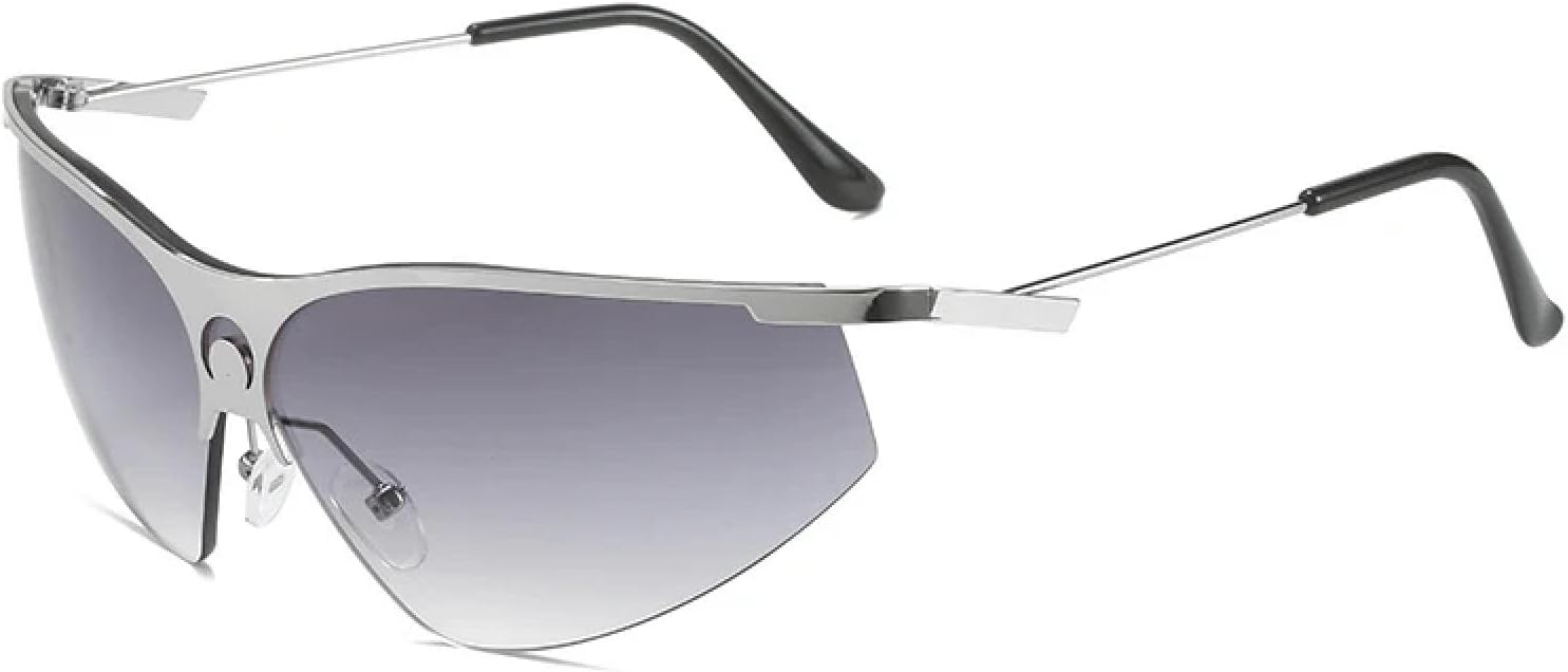 Модные панк-солнцезащитные очки для спорта, мужские и женские, роскошные, в полуободковой оправе, «кошачий глаз», мужские, для активного отдыха, велоспорта, защита от УФ-излучения UV400 TKKTLLT, Silver Gradient Gray
Модные панк-солнцезащитные очки для спорта, мужские и женские, роскошные, в полуободковой оправе, «кошачий глаз», мужские, для активного отдыха, велоспорта, защита от УФ-излучения UV400 TKKTLLT, Silver Gradient Gray