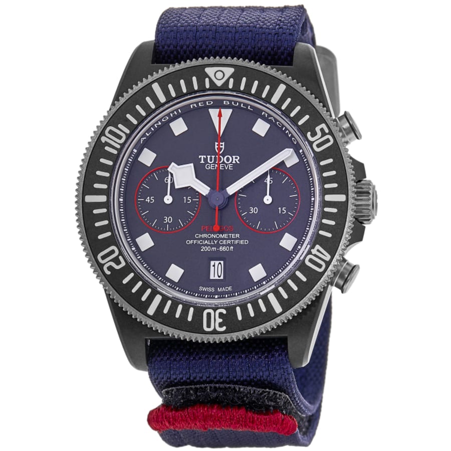 Мужские часы Tudor Pelagos FXD Chrono "Alinghi Red Bull Racing Edition" с синим циферблатом и тканевым ремешком M25807KN-0001
Мужские часы Tudor Pelagos FXD Chrono "Alinghi Red Bull Racing Edition" с синим циферблатом и тканевым ремешком M25807KN-0001