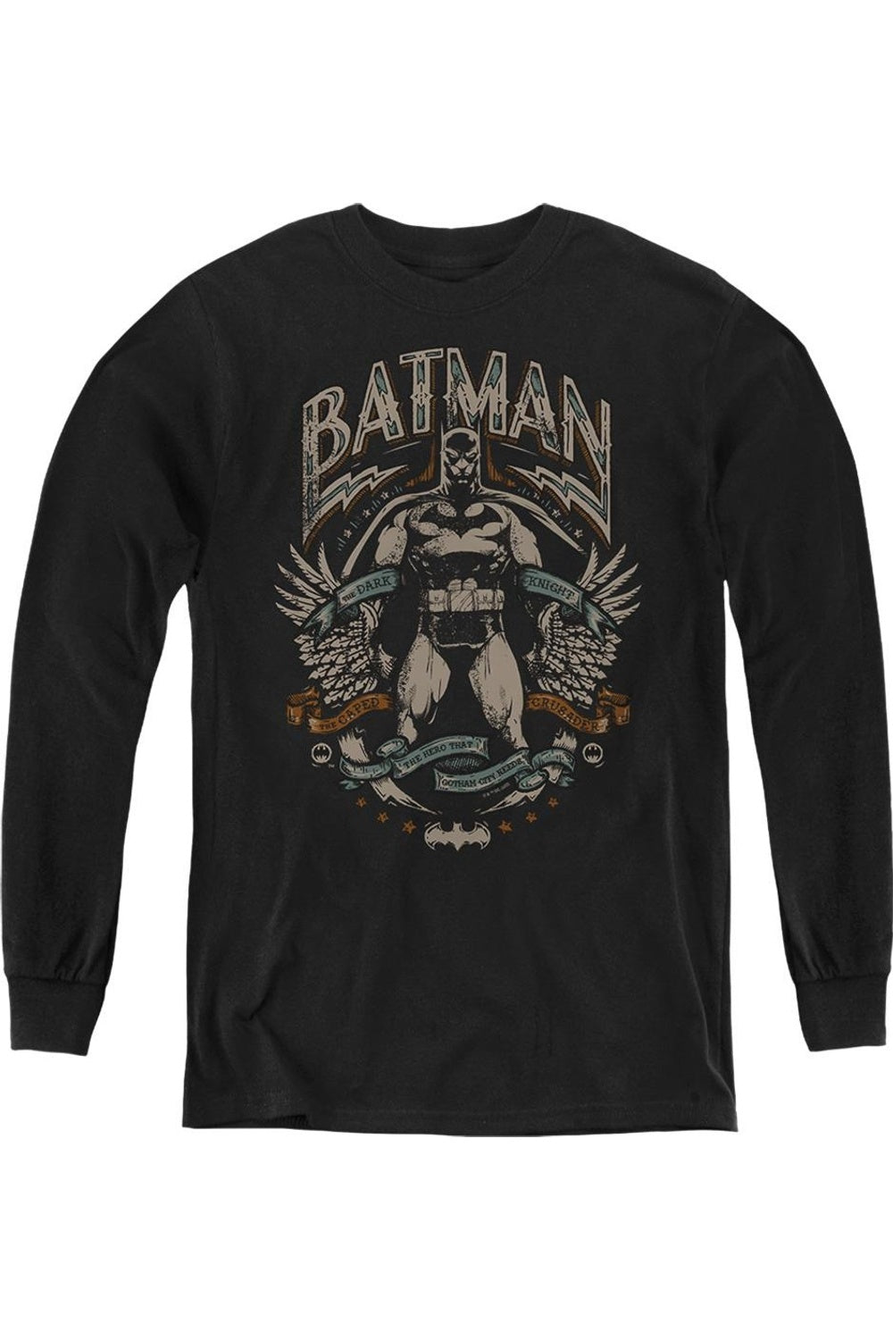 Батмен: Герой Готэма, черный худи с длинным рукавом для детей Gildan
Батмен: Герой Готэма, черный худи с длинным рукавом для детей Gildan