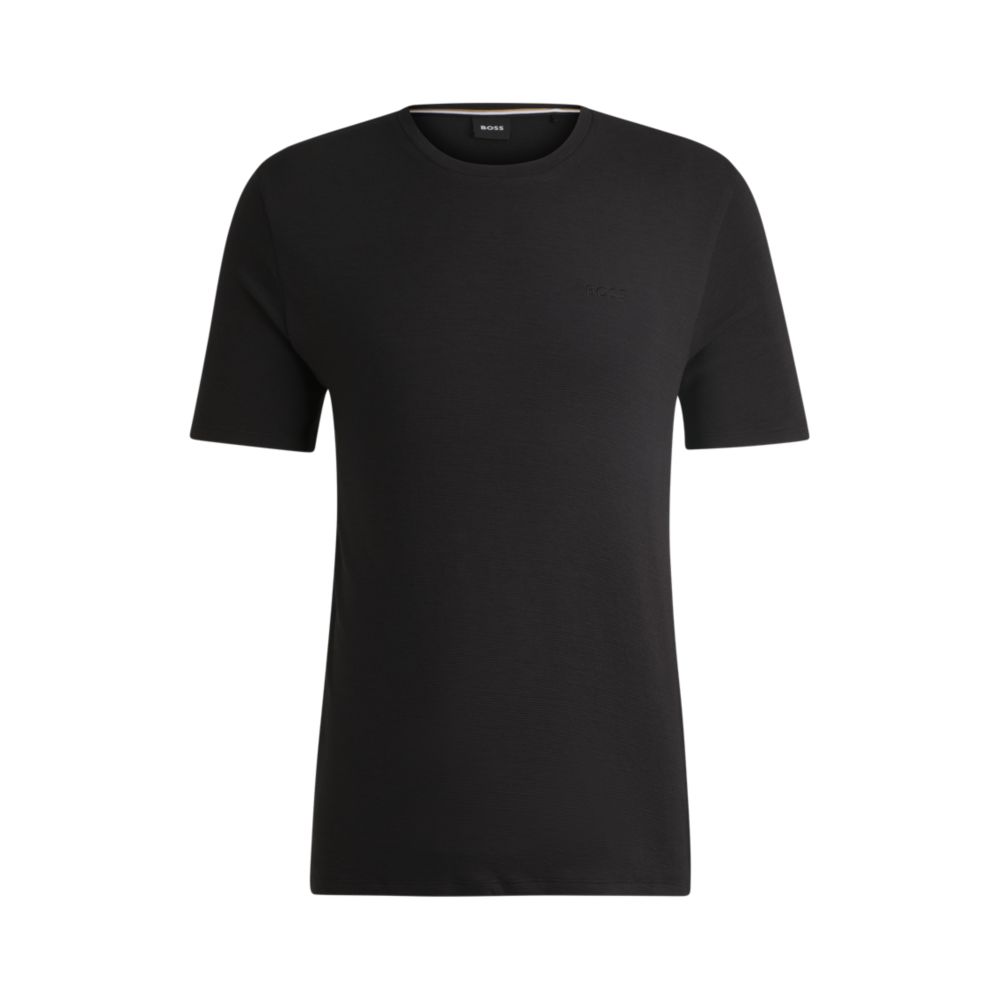 Пижамная футболка из эластичного трикотажа с вышитым логотипом BOSS, черный
Пижамная футболка из эластичного трикотажа с вышитым логотипом BOSS, черный