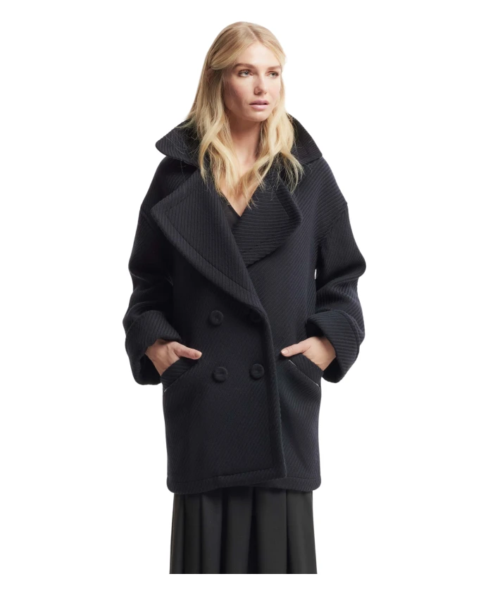 Шерстяное пальто на потайных пуговицах Kocca, черный
Шерстяное пальто на потайных пуговицах Kocca, черный