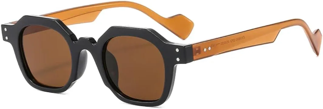 Винтажные солнцезащитные очки квадратной формы для женщин, модные шестиугольные очки для мужчин с заклепками, защита от УФ-излучения UV400 UATXTAU, Black Tea
Винтажные солнцезащитные очки квадратной формы для женщин, модные шестиугольные очки для мужчин с заклепками, защита от УФ-излучения UV400 UATXTAU, Black Tea