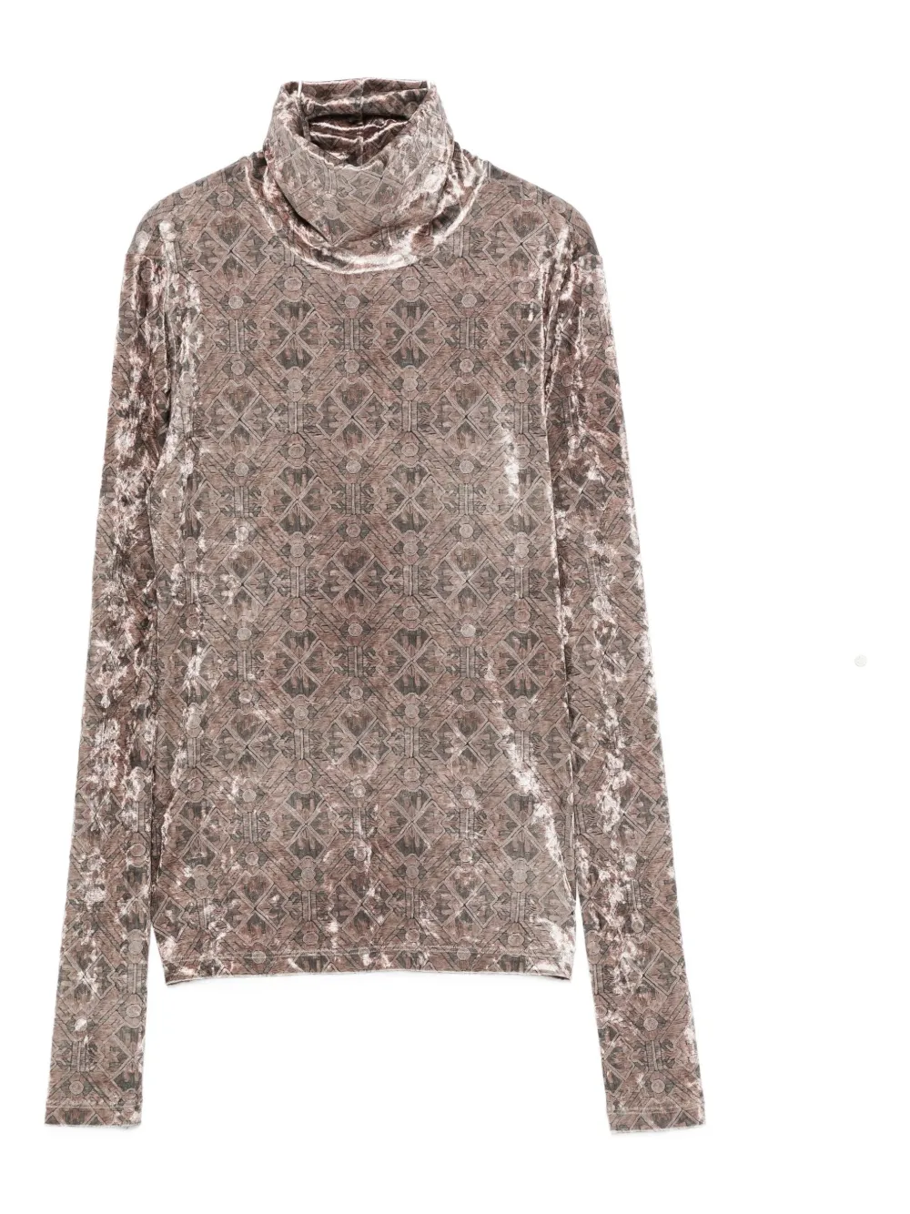 Бархатный топ с геометричным узором Pierre-Louis Mascia, нейтральный
Бархатный топ с геометричным узором Pierre-Louis Mascia, нейтральный