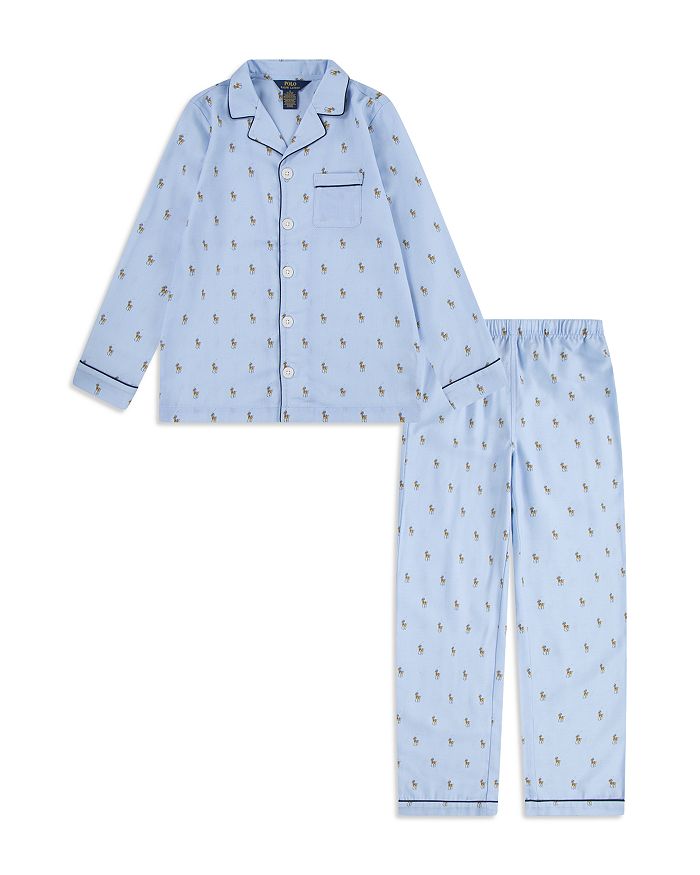 Мальчиковый комплект из тканного пальто с длинными рукавами и брюк - для старших детей Polo Ralph Lauren, синий 
Мальчиковый комплект из тканного пальто с длинными рукавами и брюк - для старших детей Polo Ralph Lauren, синий