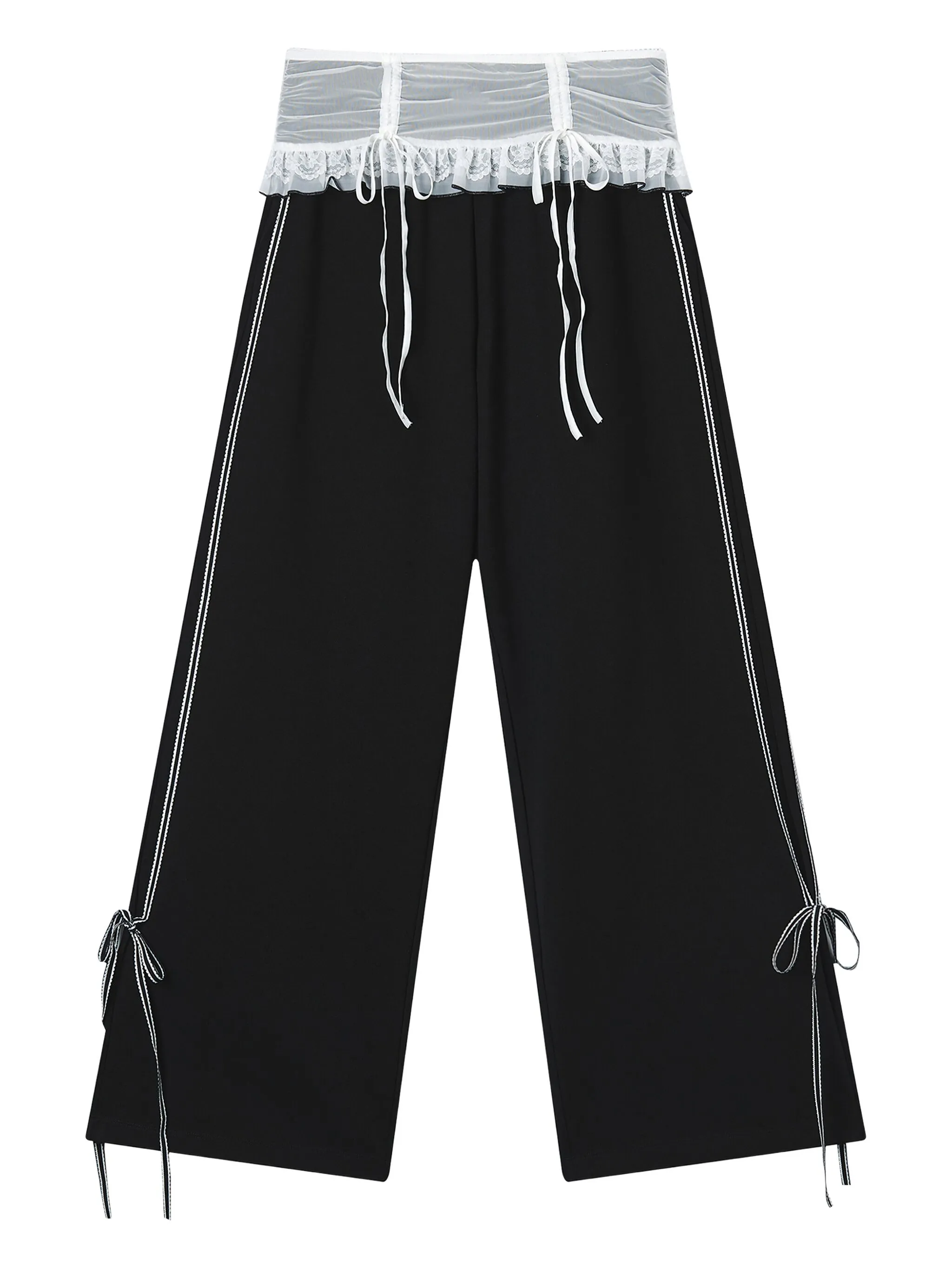 Брюки с оборками и лампасами B+Ab, черный
Брюки с оборками и лампасами B+Ab, черный