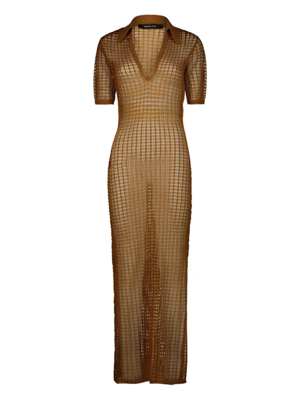 Платье рыхлой вязки с воротником поло Federica Tosi, коричневый
Платье рыхлой вязки с воротником поло Federica Tosi, коричневый