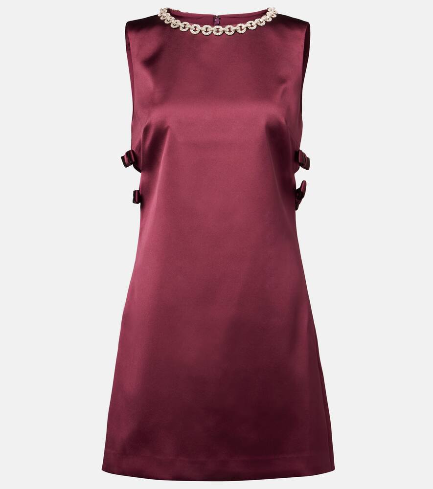 Мини-платье из сатина с бантиками Self-Portrait, Burgundy
Мини-платье из сатина с бантиками Self-Portrait, Burgundy