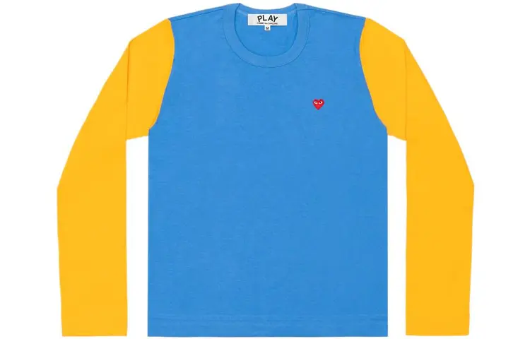 Футболка женская синяя желтая разноцветная CDG Play 
Футболка женская синяя желтая разноцветная CDG Play