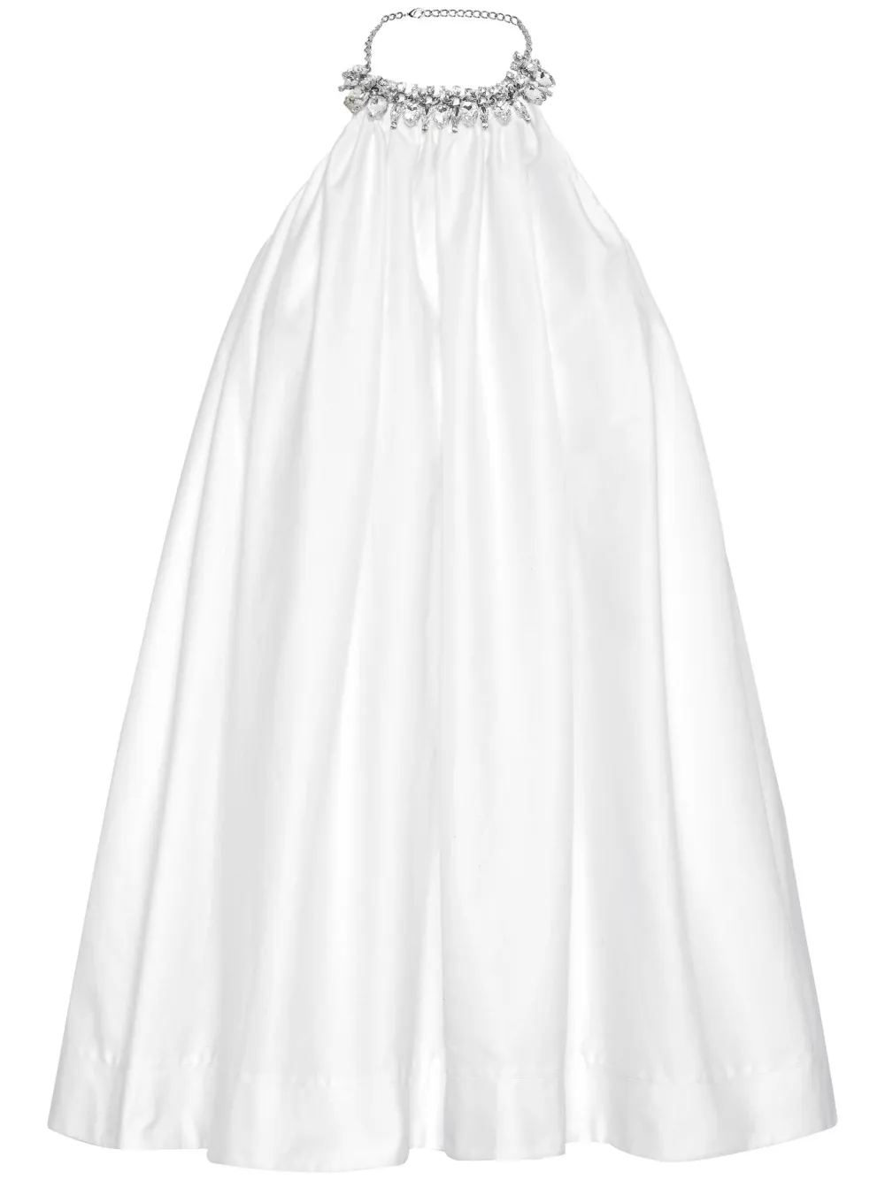 Платье мини с кристаллами Philipp Plein, белый 
Платье мини с кристаллами Philipp Plein, белый