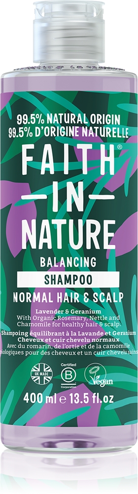 Натуральный шампунь с лавандой и геранью для нормальной и сухой кожи Faith In Nature, 400 мл
Натуральный шампунь с лавандой и геранью для нормальной и сухой кожи Faith In Nature, 400 мл