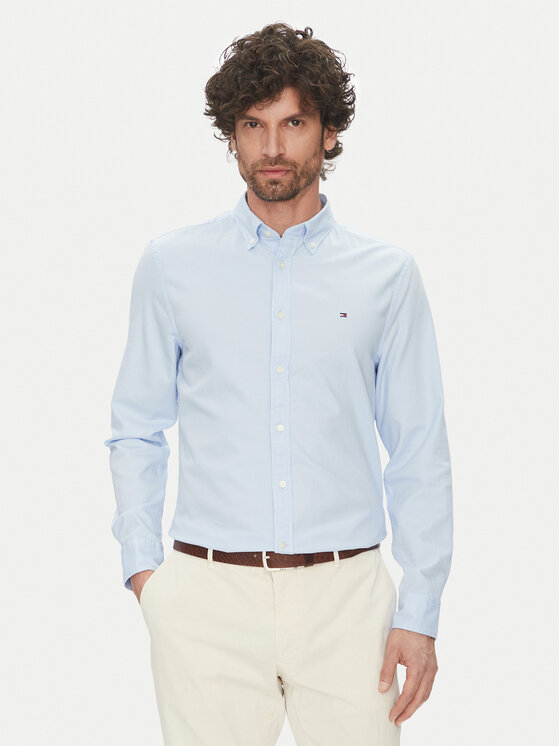 Рубашка облегающего кроя MW0MW38556 Tommy Hilfiger, голубой
Рубашка облегающего кроя MW0MW38556 Tommy Hilfiger, голубой