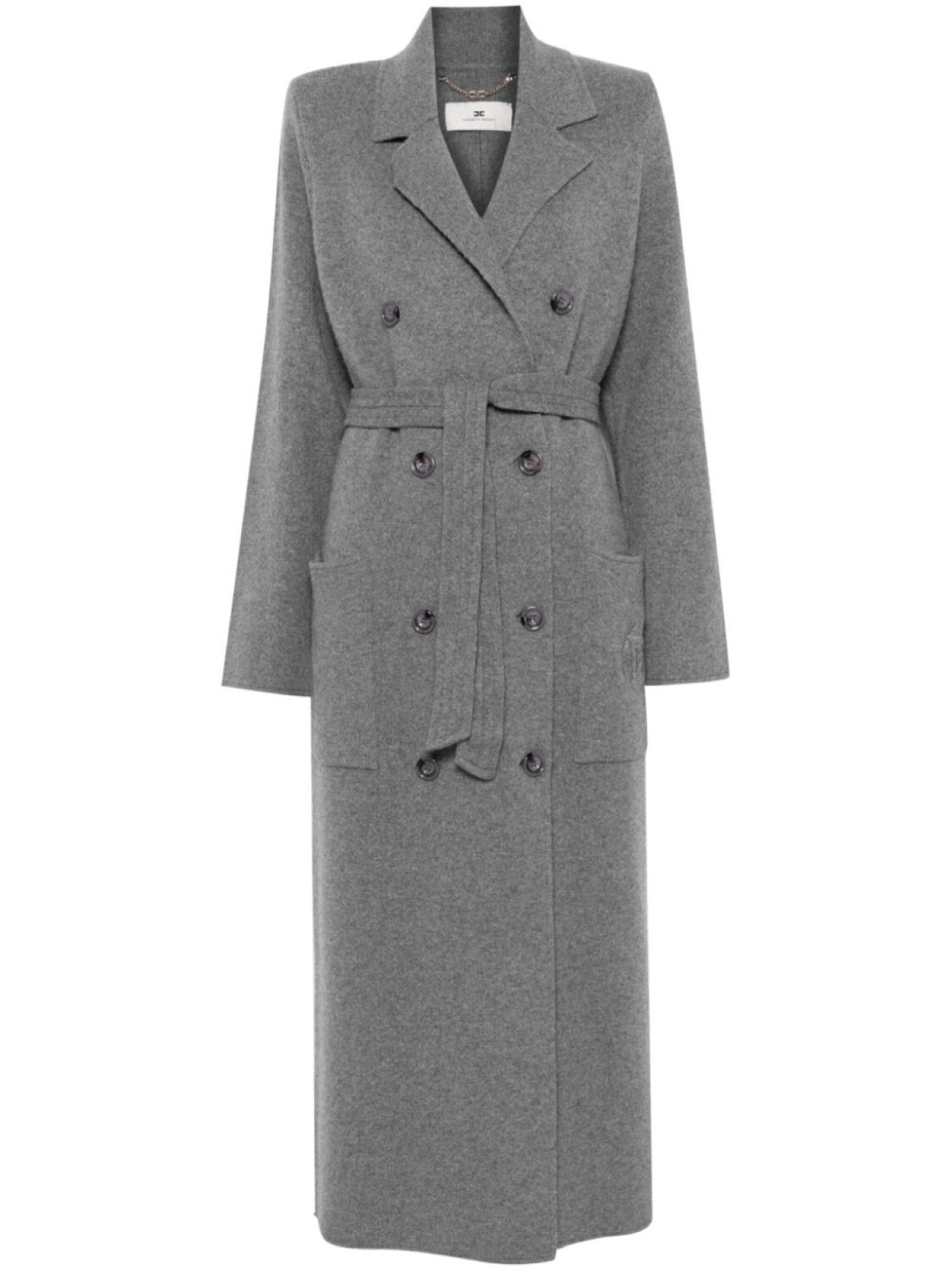 Elisabetta Franchi пальто тонкой вязки с вышитой эмблемой, серый
Elisabetta Franchi пальто тонкой вязки с вышитой эмблемой, серый