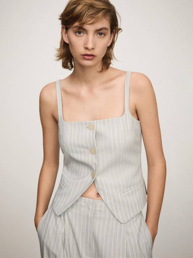 Жилет в полоску от hortens Mango, синий/белый
Жилет в полоску от hortens Mango, синий/белый