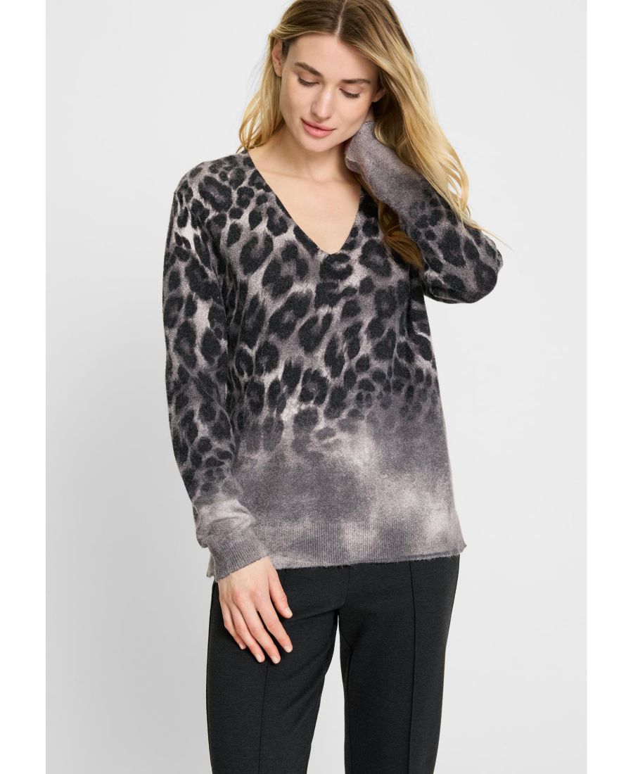 Женский пуловер с леопардовым принтом Olsen, Dark slate melange
Женский пуловер с леопардовым принтом Olsen, Dark slate melange