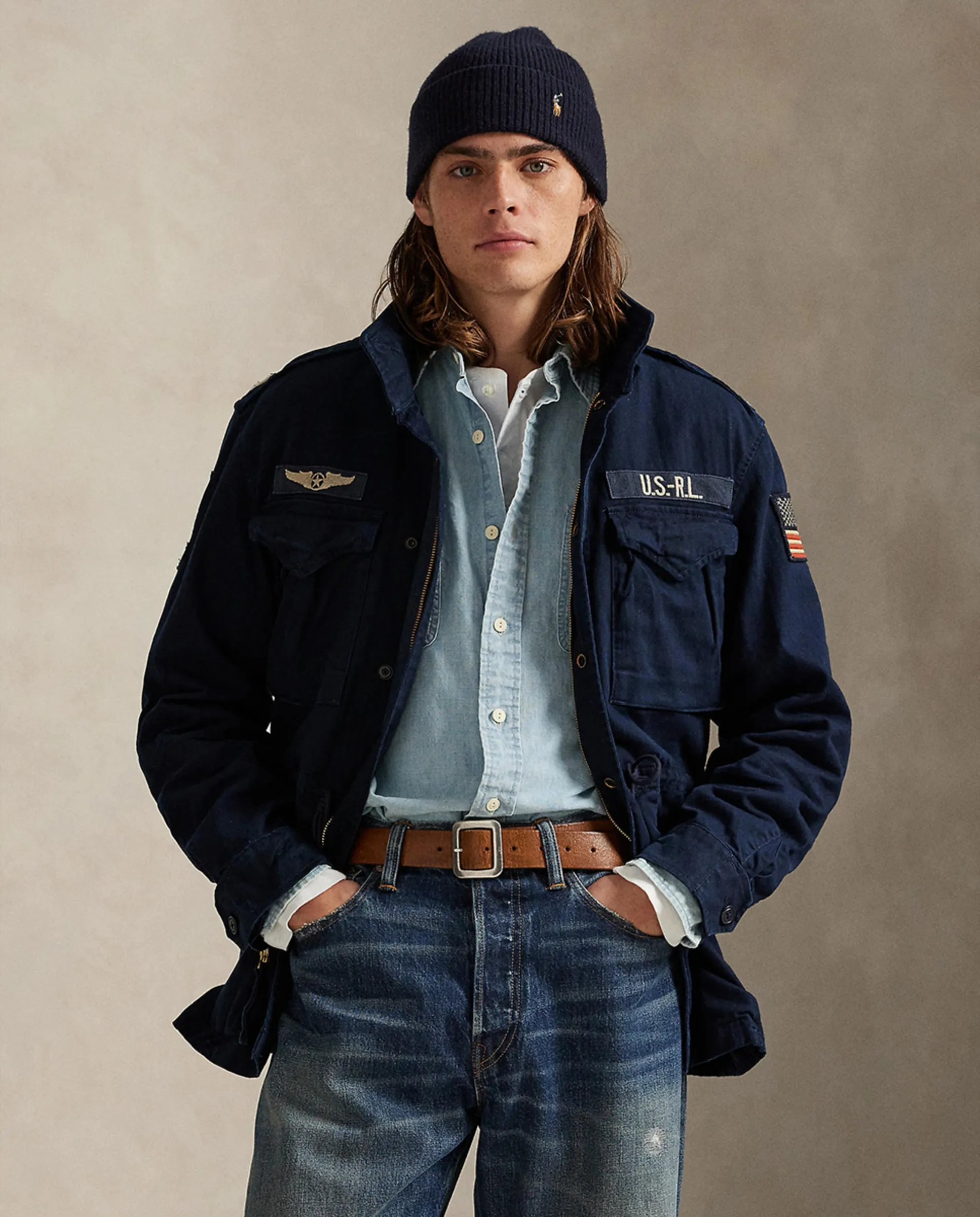 Мужская хлопковая куртка с нашивками Polo Ralph Lauren, темно-синий
Мужская хлопковая куртка с нашивками Polo Ralph Lauren, темно-синий