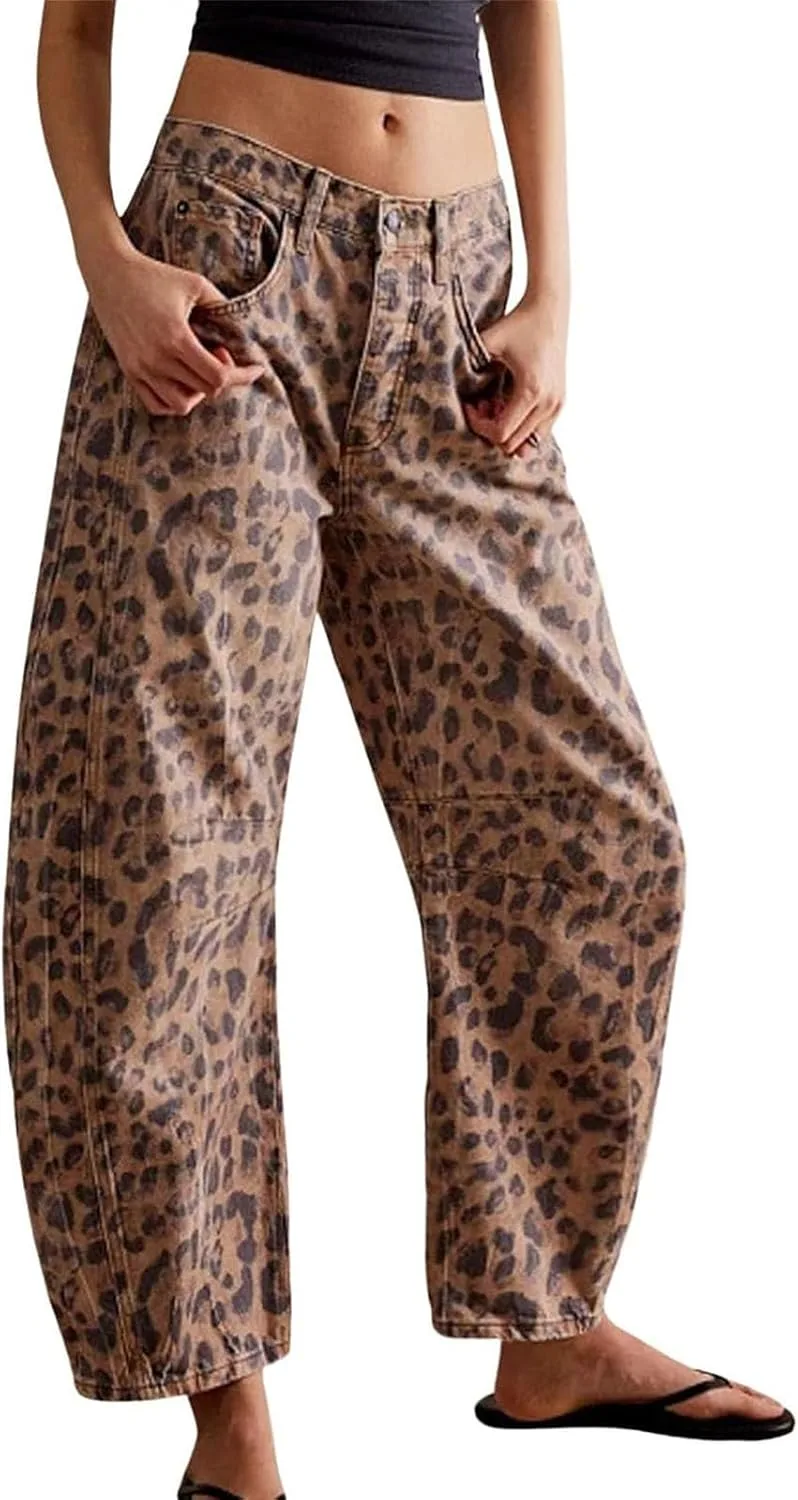 Джинсы Leopard Barrel, Mid Rise, Vintage Loose Wide Leg
Джинсы Leopard Barrel, Mid Rise, Vintage Loose Wide Leg