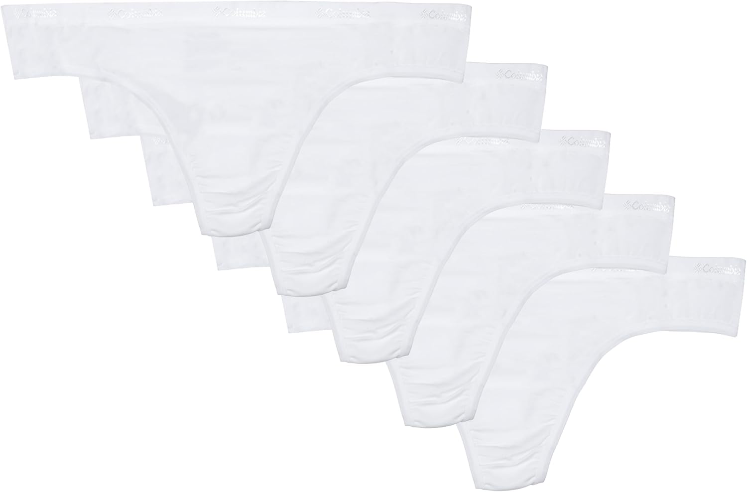 Columbia женские трусы-стринги 4-way Stretch Cotton, 5 штук, White
Columbia женские трусы-стринги 4-way Stretch Cotton, 5 штук, White