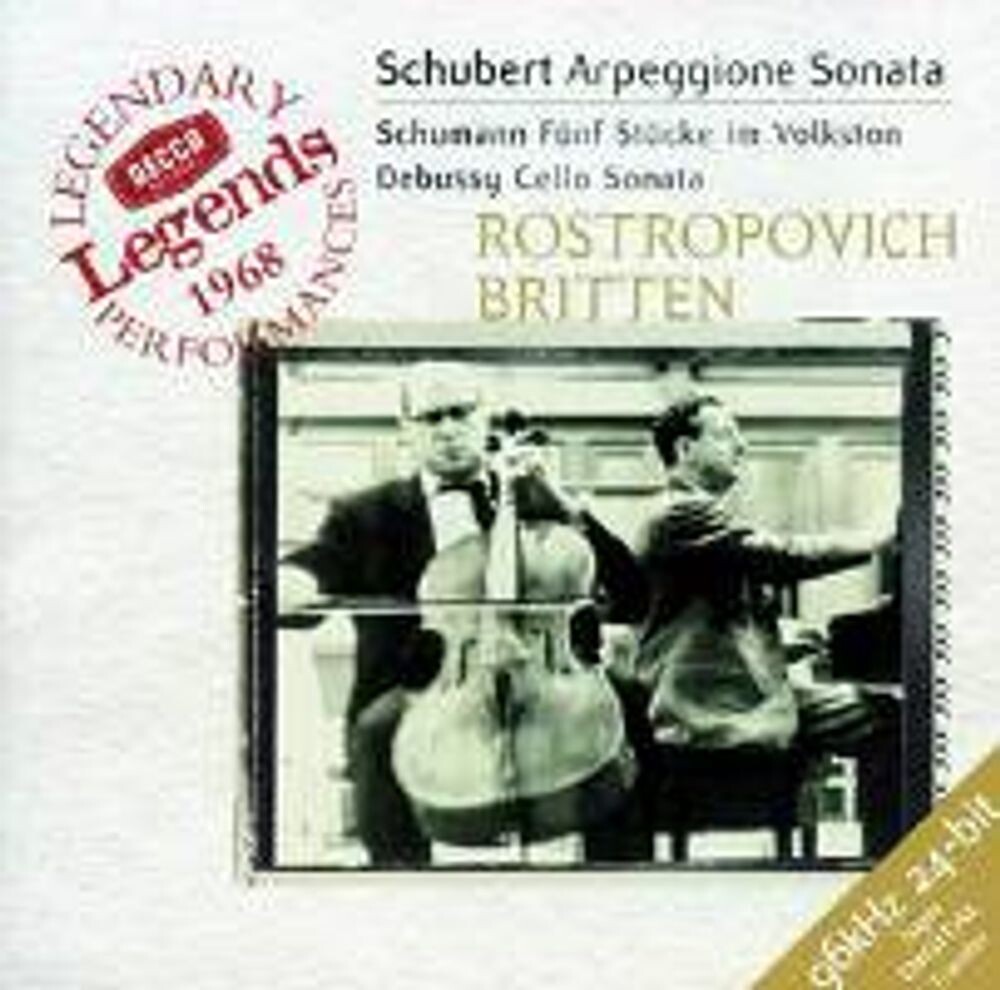 Диск CD Schubert / Schumann / Debussy: Arpeggione Sonata / Five Pieces / Cello Sonata - Mstislav Rostropovich, Benjamin Britten
Диск CD Schubert / Schumann / Debussy: Arpeggione Sonata / Five Pieces / Cello Sonata - Mstislav Rostropovich, Benjamin Britten