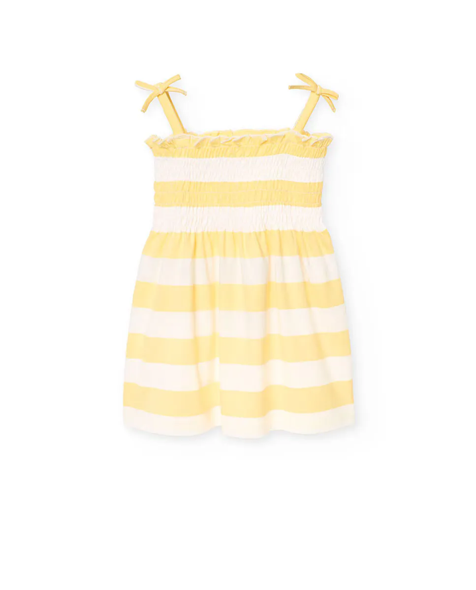 Платье для девочки с полосатым принтом и регулируемыми бретелями Boboli, жёлтый
Платье для девочки с полосатым принтом и регулируемыми бретелями Boboli, жёлтый