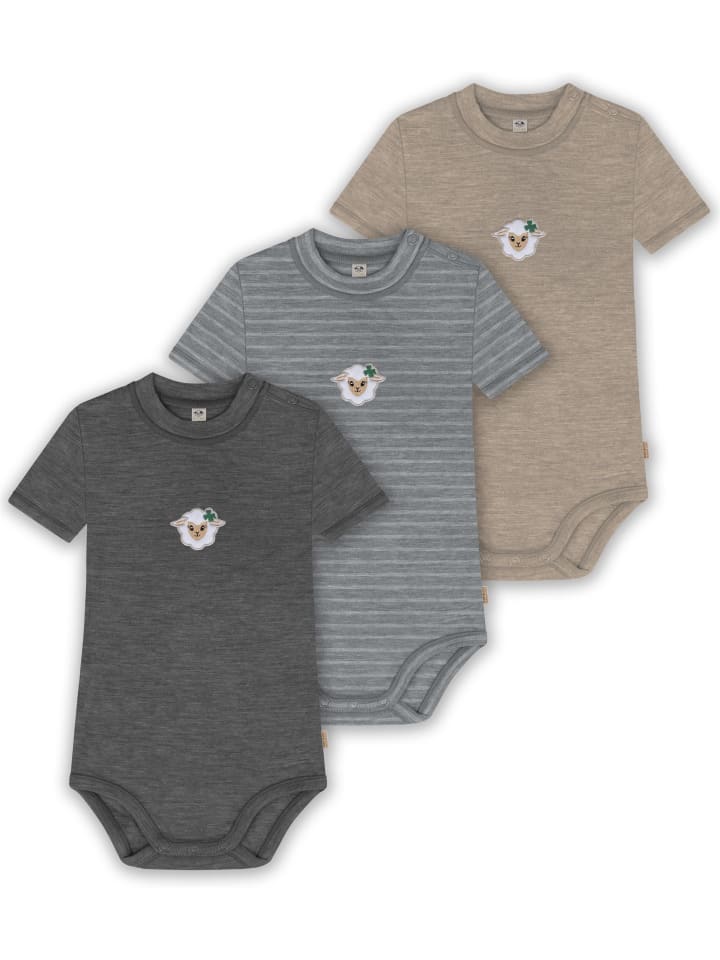 Normani Outdoor Sports Комплект из 3 детских боди с короткими рукавами из органической мериносовой шерсти для мальчиков и девочек, бежевого/серого/антрацитового цвета
Normani Outdoor Sports Комплект из 3 детских боди с короткими рукавами из органической мериносовой шерсти для мальчиков и девочек, бежевого/серого/антрацитового цвета