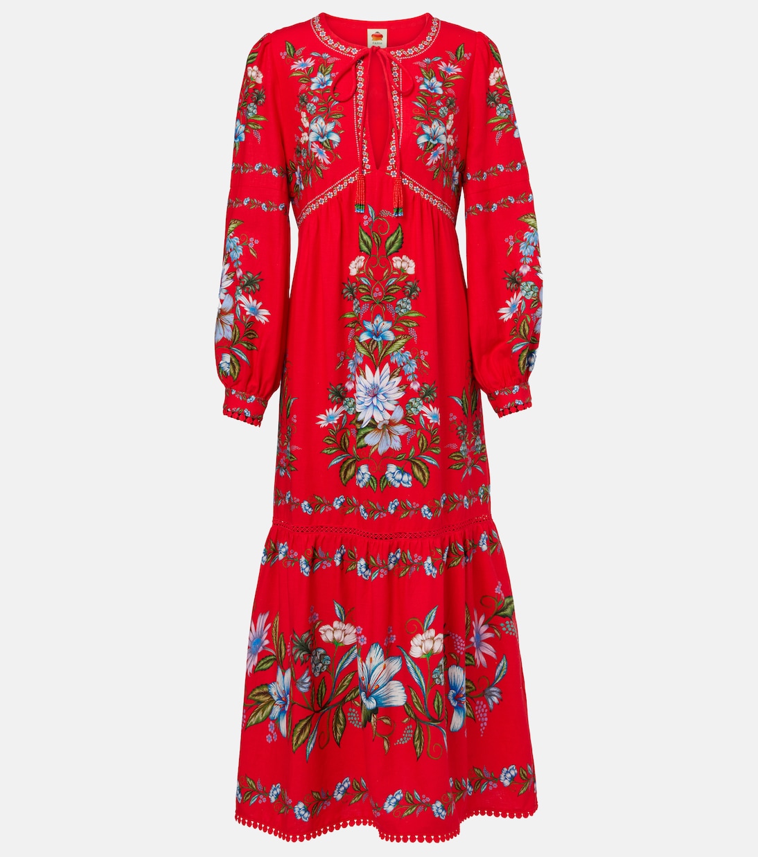 Цветочное миди-платье из смесового льна Farm Rio, Sweet Bloom Bouquet Red
Цветочное миди-платье из смесового льна Farm Rio, Sweet Bloom Bouquet Red