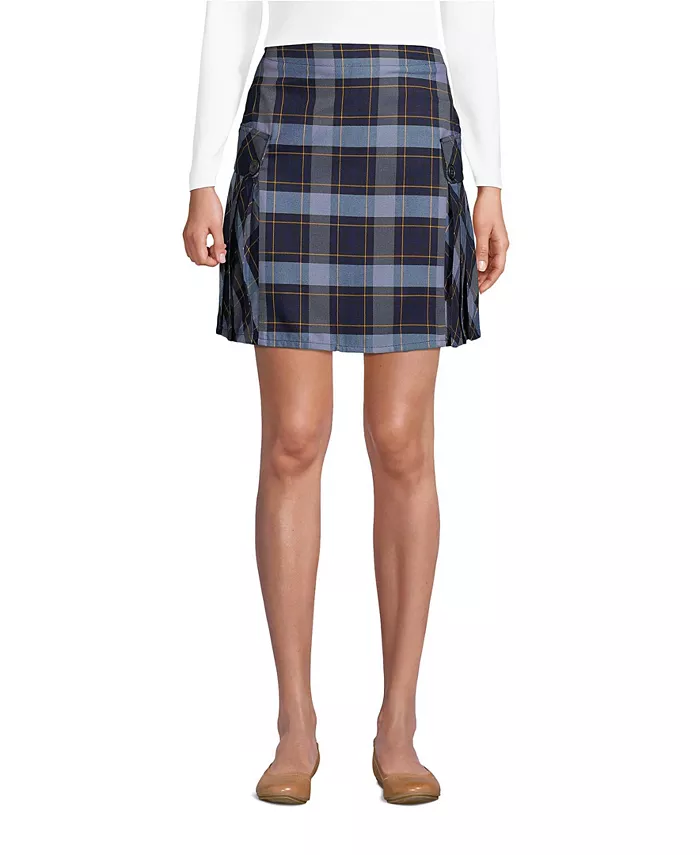 Женская школьная юбка-шорты с боковой складкой и клетчатым принтом, длина выше колена Lands' End, синий
Женская школьная юбка-шорты с боковой складкой и клетчатым принтом, длина выше колена Lands' End, синий