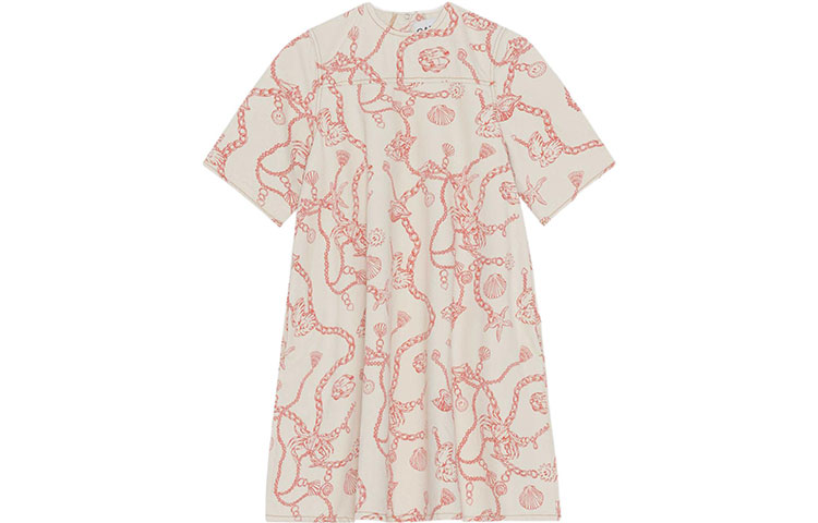 Женское белое платье с короткими рукавами GANNI
Женское белое платье с короткими рукавами GANNI