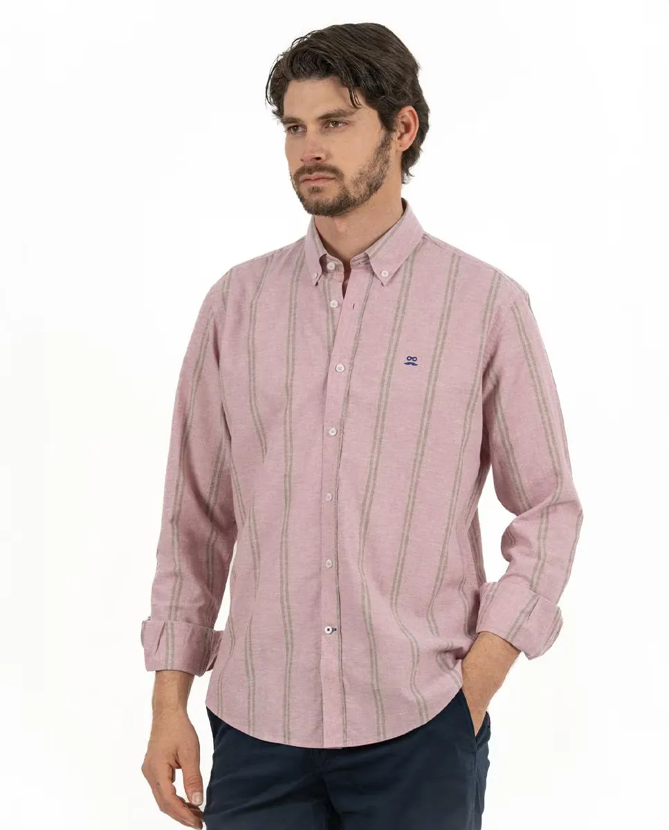 Мужская полосатая рубашка из хлопка, прямого кроя Makarthy, розовый
Мужская полосатая рубашка из хлопка, прямого кроя Makarthy, розовый