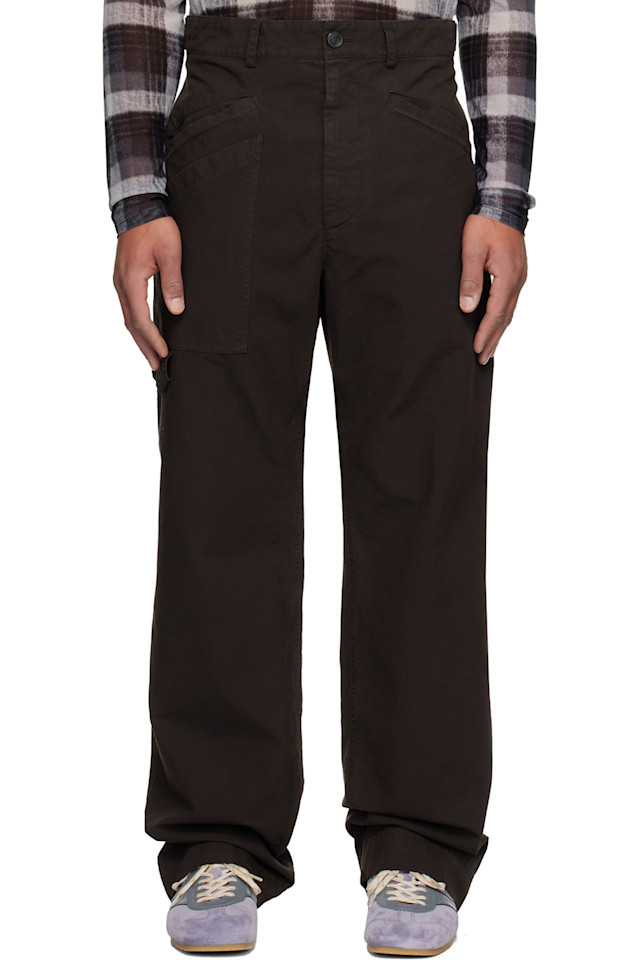 Хлопковые брюки Dries Van Noten, коричневый
Хлопковые брюки Dries Van Noten, коричневый