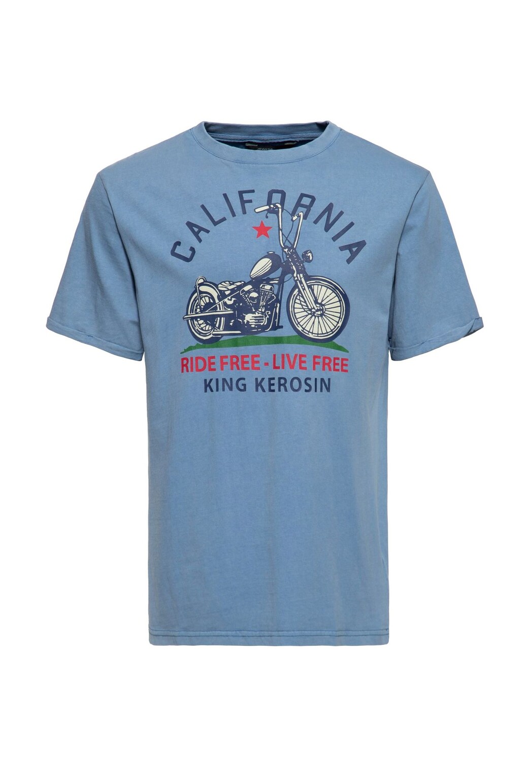 Футболка подержанного вида Калифорния KING KEROSIN, синий
Футболка подержанного вида Калифорния KING KEROSIN, синий