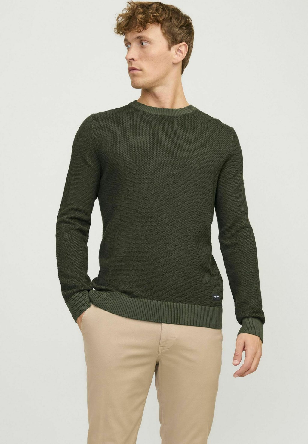 Джемпер EGLOBE CREW NECK Jack & Jones, зеленый 
Джемпер EGLOBE CREW NECK Jack & Jones, зеленый