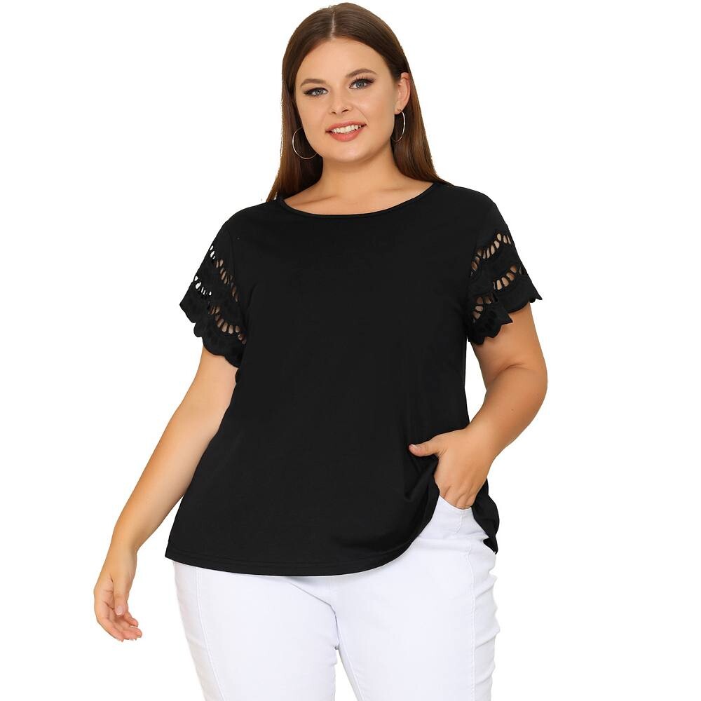 Женская летняя элегантная рабочая блузка с короткими рукавами и кружевной вставкой больших размеров Agnes Orinda, цвет White Dark Green
Женская летняя элегантная рабочая блузка с короткими рукавами и кружевной вставкой больших размеров Agnes Orinda, цвет White Dark Green