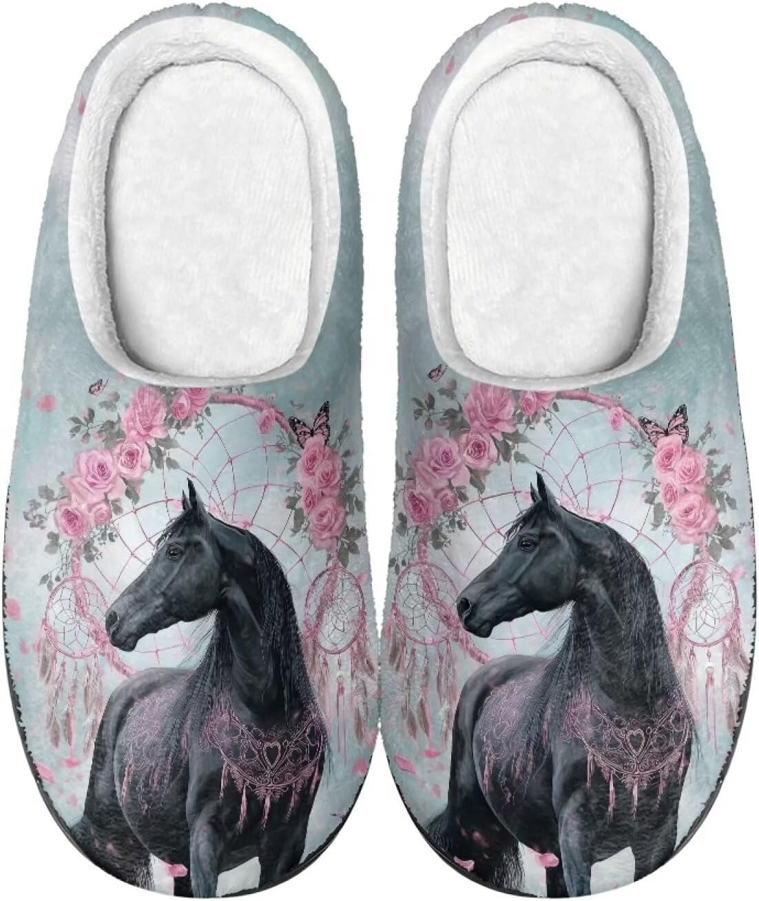 Тапочки Xpyiqun для женщин и мужчин, домашние слипоны, пушистые теплые зимние тапочки, размер 4-12, Horse Dreamcatcher
Тапочки Xpyiqun для женщин и мужчин, домашние слипоны, пушистые теплые зимние тапочки, размер 4-12, Horse Dreamcatcher