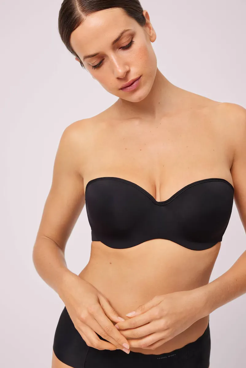 Бюстгальтер без бретелек на косточках без подкладок - многопозиционный Ysabel Mora, черный