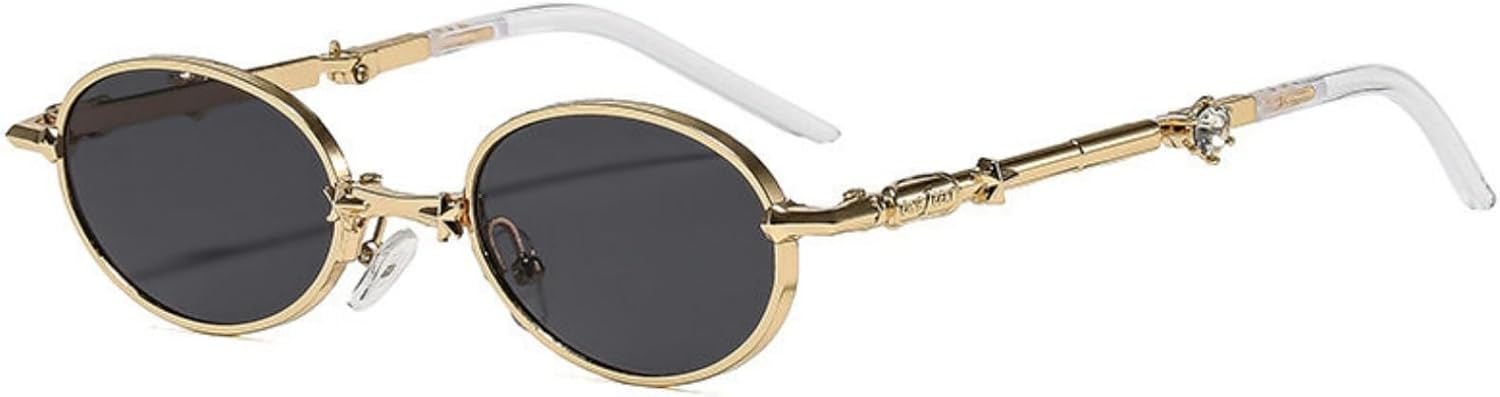 Willochra Ретро панк Складные солнцезащитные очки Винтаж Новые Женские Металлические Овальные Солнцезащитные Очки Классические Женские Очки с защитой от УФ-излучения UV400 и стразами, C1
Willochra Ретро панк Складные солнцезащитные очки Винтаж Новые Женские Металлические Овальные Солнцезащитные Очки Классические Женские Очки с защитой от УФ-излучения UV400 и стразами, C1