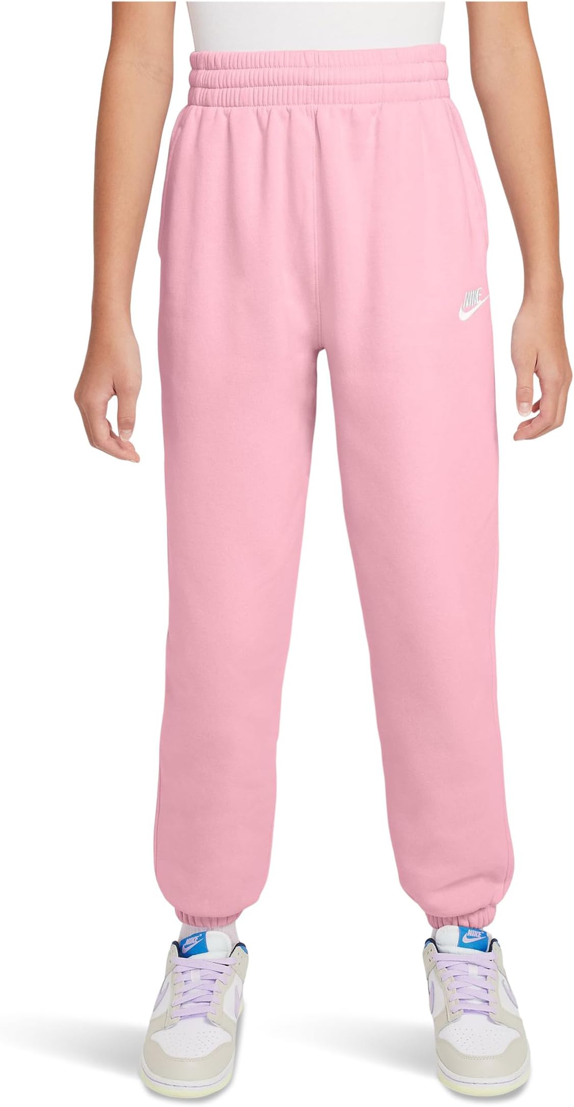 Клубные флисовые свободные брюки Nike Kids, Med Soft Pink/Med Soft Pink/White
Клубные флисовые свободные брюки Nike Kids, Med Soft Pink/Med Soft Pink/White