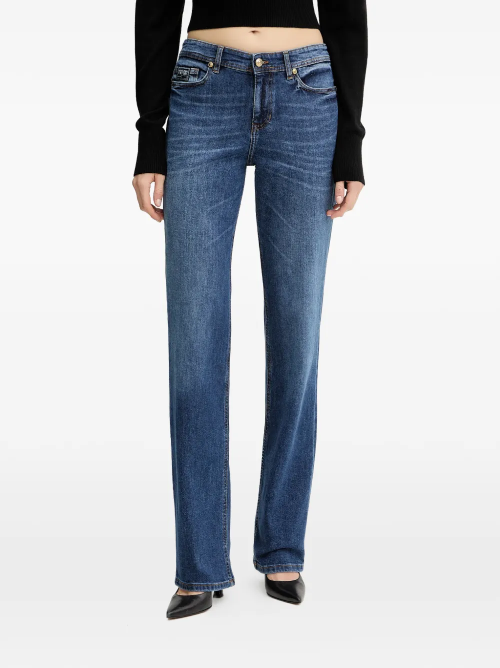 Джинсы с шлевками и нашивкой с логотипом Versace Jeans Couture, синий
Джинсы с шлевками и нашивкой с логотипом Versace Jeans Couture, синий