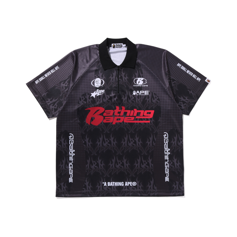 Футболка-поло Bape Flame Pattern Overall Print Half Zip Relax Fit A BATHING APE, черный
Футболка-поло Bape Flame Pattern Overall Print Half Zip Relax Fit A BATHING APE, черный