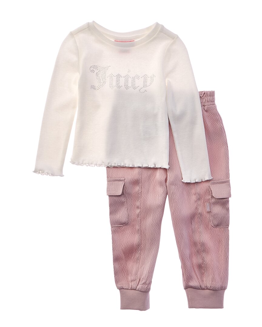 Комплект Juicy Couture из 2 предметов: топ и атласные брюки, розовый
Комплект Juicy Couture из 2 предметов: топ и атласные брюки, розовый