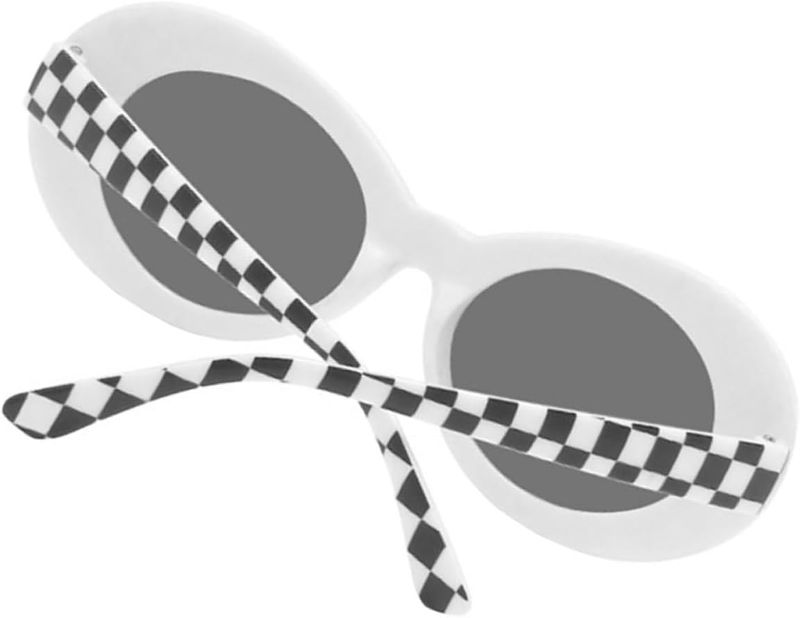 Ретро-очки овальной формы для женщин и мужчин, винтажные, в белой клетчатой оправе, с полностью серыми линзами, модные летние очки для защиты от солнца и косплея JOINPAYA, Multi -Made of stable materials
Ретро-очки овальной формы для женщин и мужчин, винтажные, в белой клетчатой оправе, с полностью серыми линзами, модные летние очки для защиты от солнца и косплея JOINPAYA, Multi -Made of stable materials