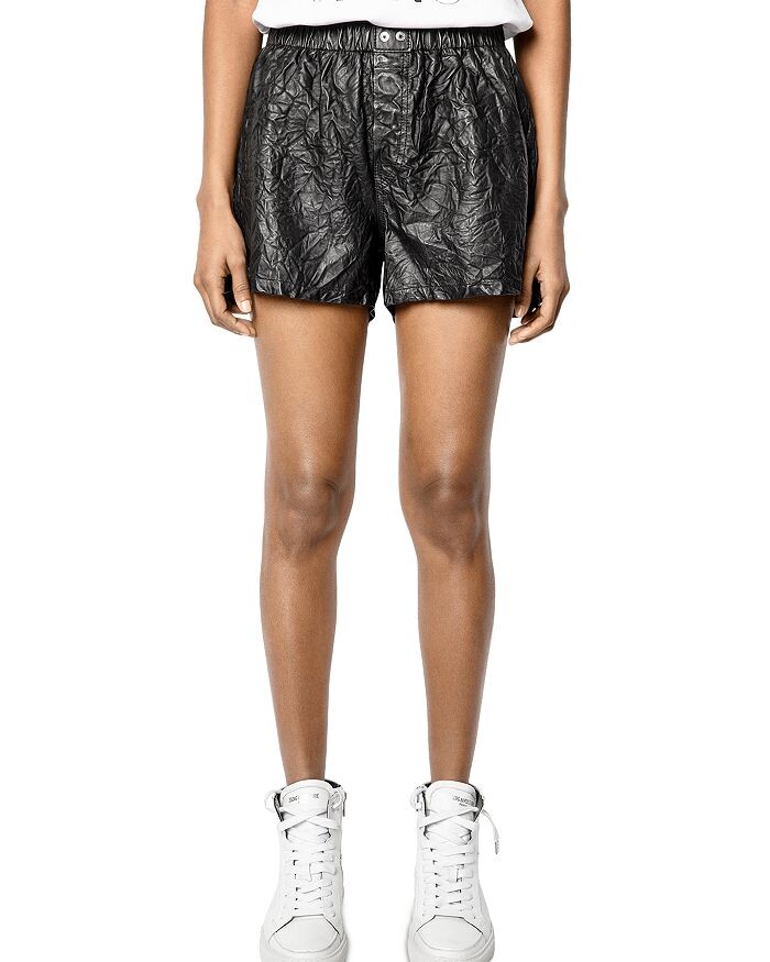 Кожаные шорты Zadig & Voltaire Pax, черный 
Кожаные шорты Zadig & Voltaire Pax, черный