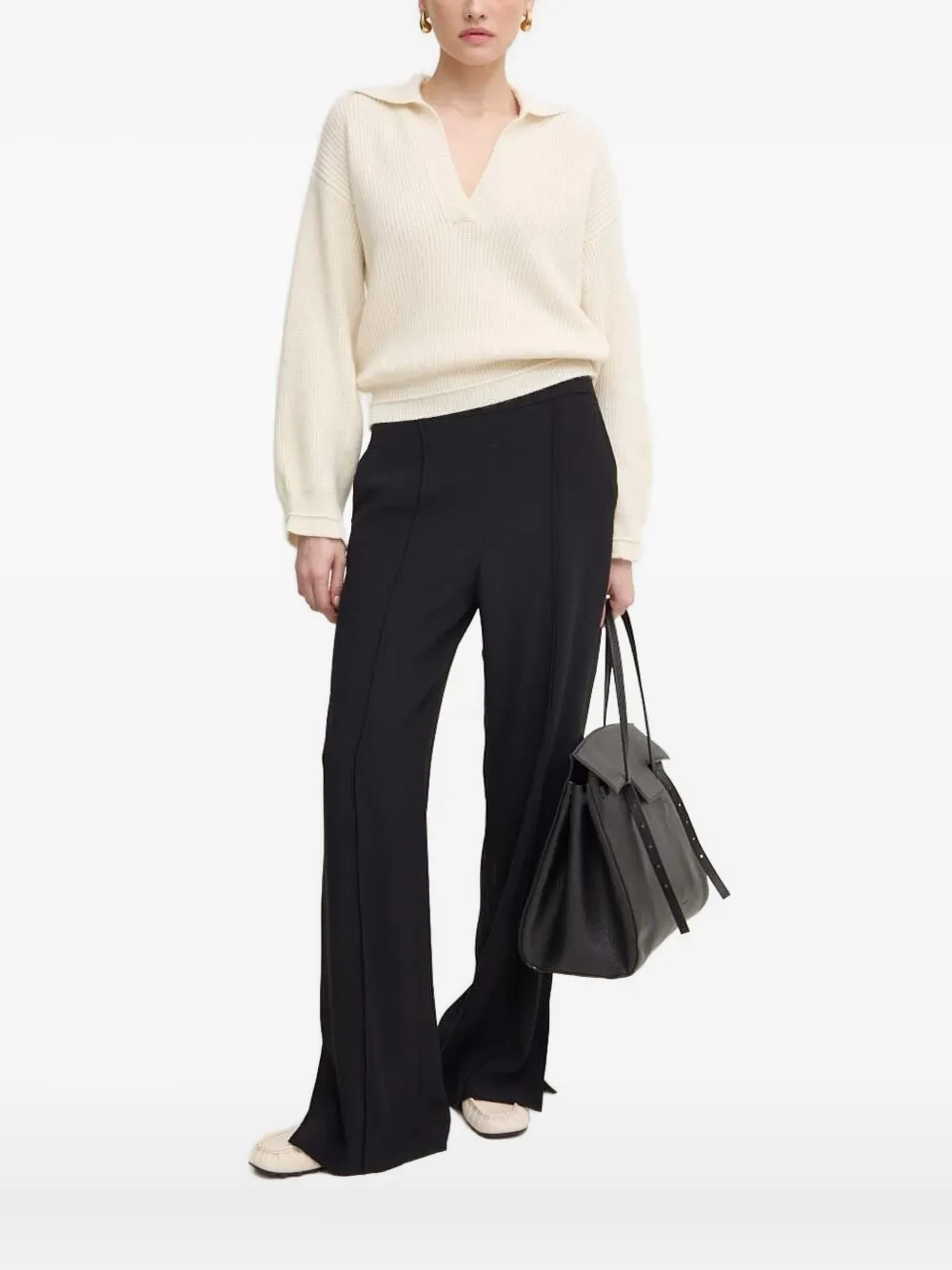 Ребристый свитер с воротником-поло Liviana Conti, нейтральный
Ребристый свитер с воротником-поло Liviana Conti, нейтральный