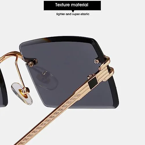 Солнцезащитные очки без оправы прямоугольной формы для женщин, очки без оправы для мужчин, сверхлегкие очки с защитой от УФ-излучения UV400 MTZJH, Gold Gradient Grey
Солнцезащитные очки без оправы прямоугольной формы для женщин, очки без оправы для мужчин, сверхлегкие очки с защитой от УФ-излучения UV400 MTZJH, Gold Gradient Grey