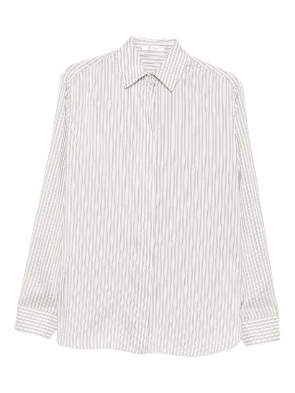 Полосатая шелковая рубашка THE ROW, белый
Полосатая шелковая рубашка THE ROW, белый